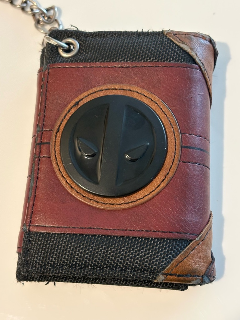 Deadpool Wallet Chain Bi-Fold Leather